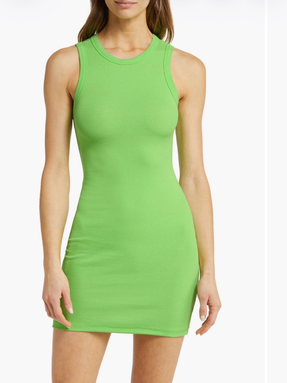 Skims Stretch Cotton Rib Tank Dress